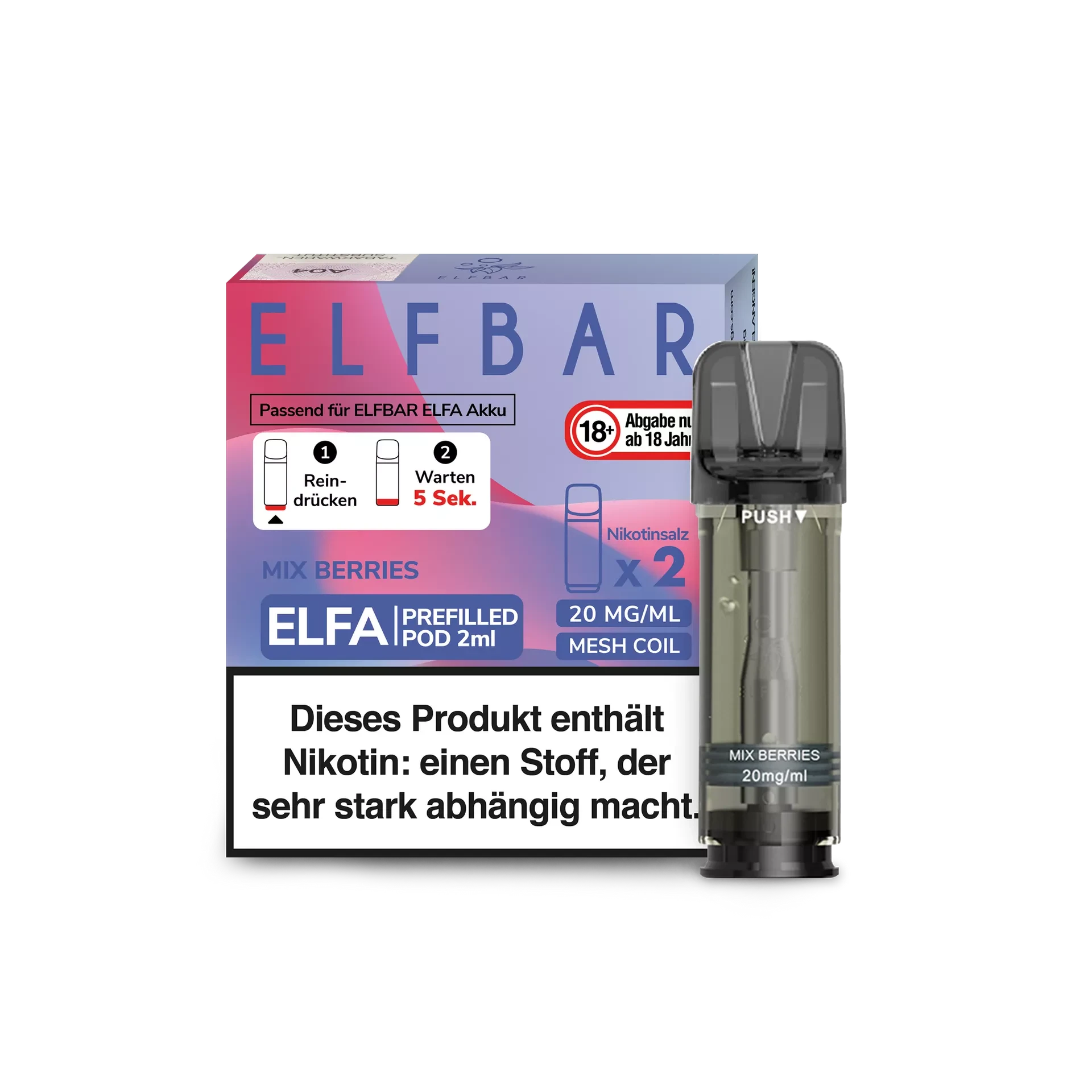 ELFBAR ELFA Pod 2er Pack 20mg/ml - verschiedene Sorten Elfbar